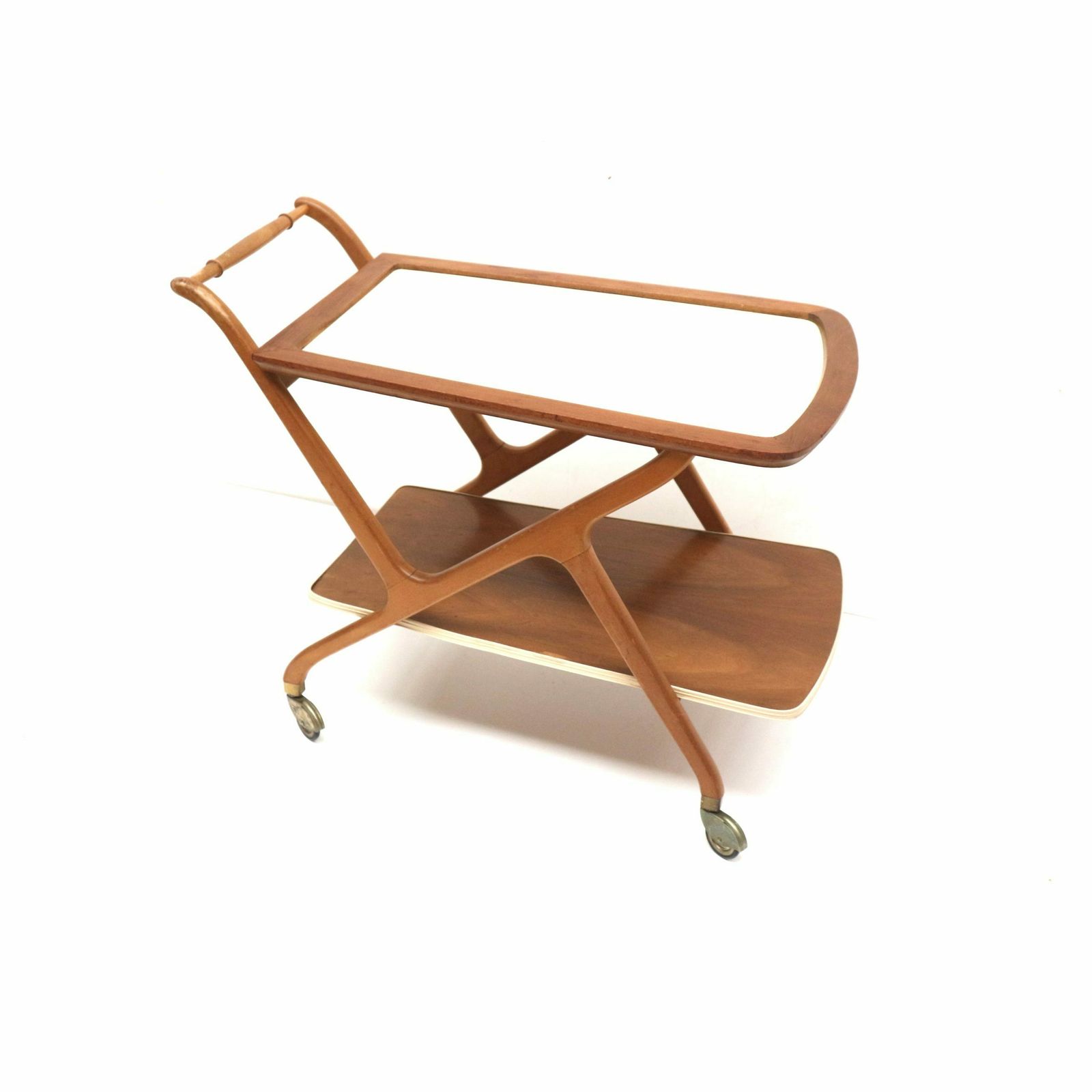 Vintage Italian Serving Trolley By Cesare Lacca From The 1950s photo furniture