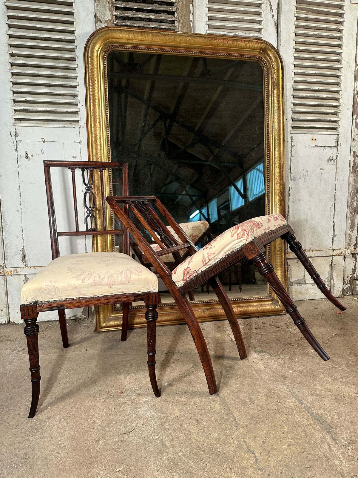 photo for sale A Rare Pair Of Antique Regency Chippendale Rosewood Show/Side Chairs By Renowned Cabinet Makers Bertram & Sons Dean St Soho Featured In The Paris Exhi