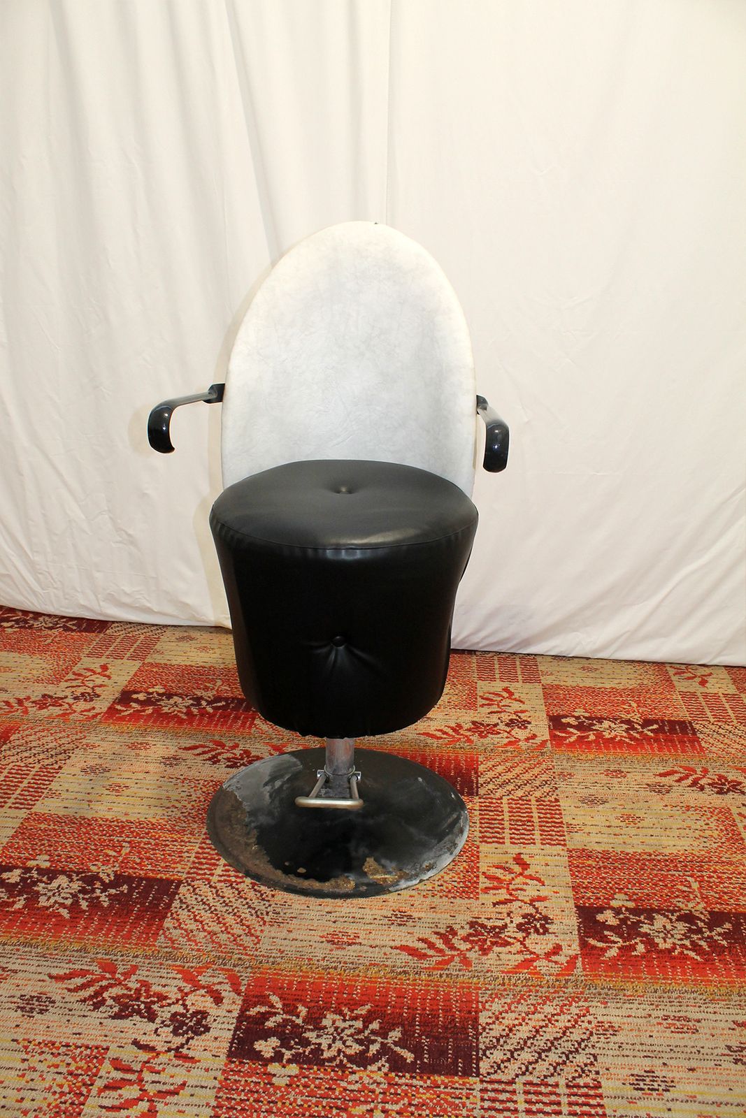 Leather Swivel Hairdressing Salon Chair, 1980´S