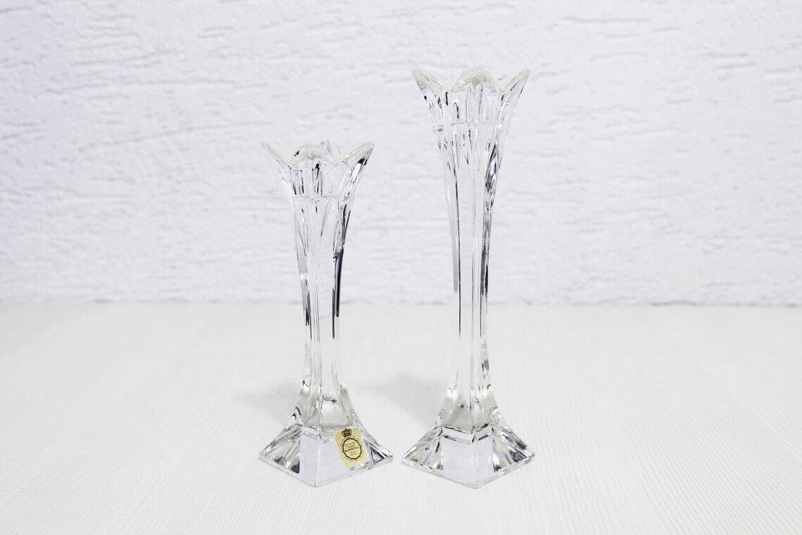 Set Of 2 Nachtmann Crystal Candlesticks