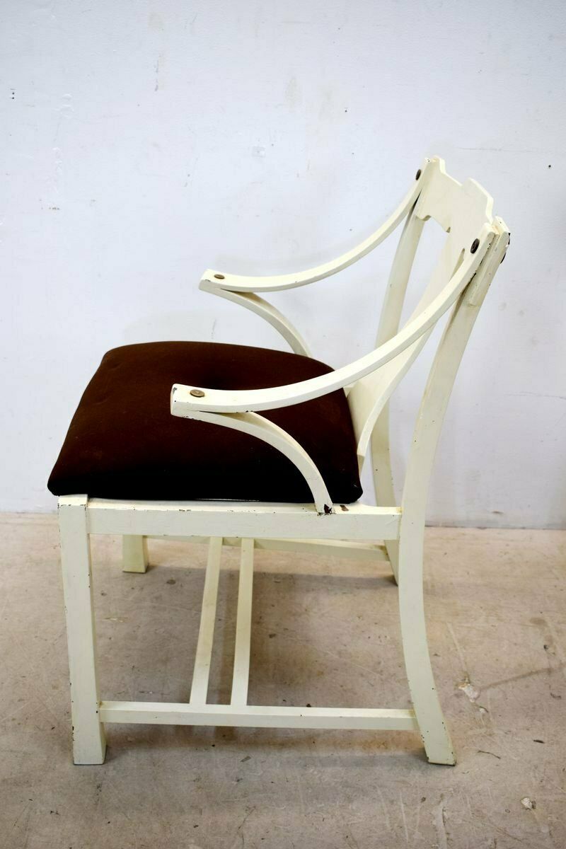 photo vintage Italian Painted Wooden Dining Chairs, 1960s, Set Of 4