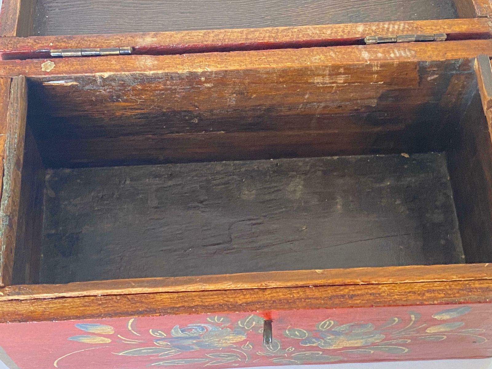 Large Decorative Or Jewelry Box, In Wood, England, 19th Century Flowers Decor photo vinterior