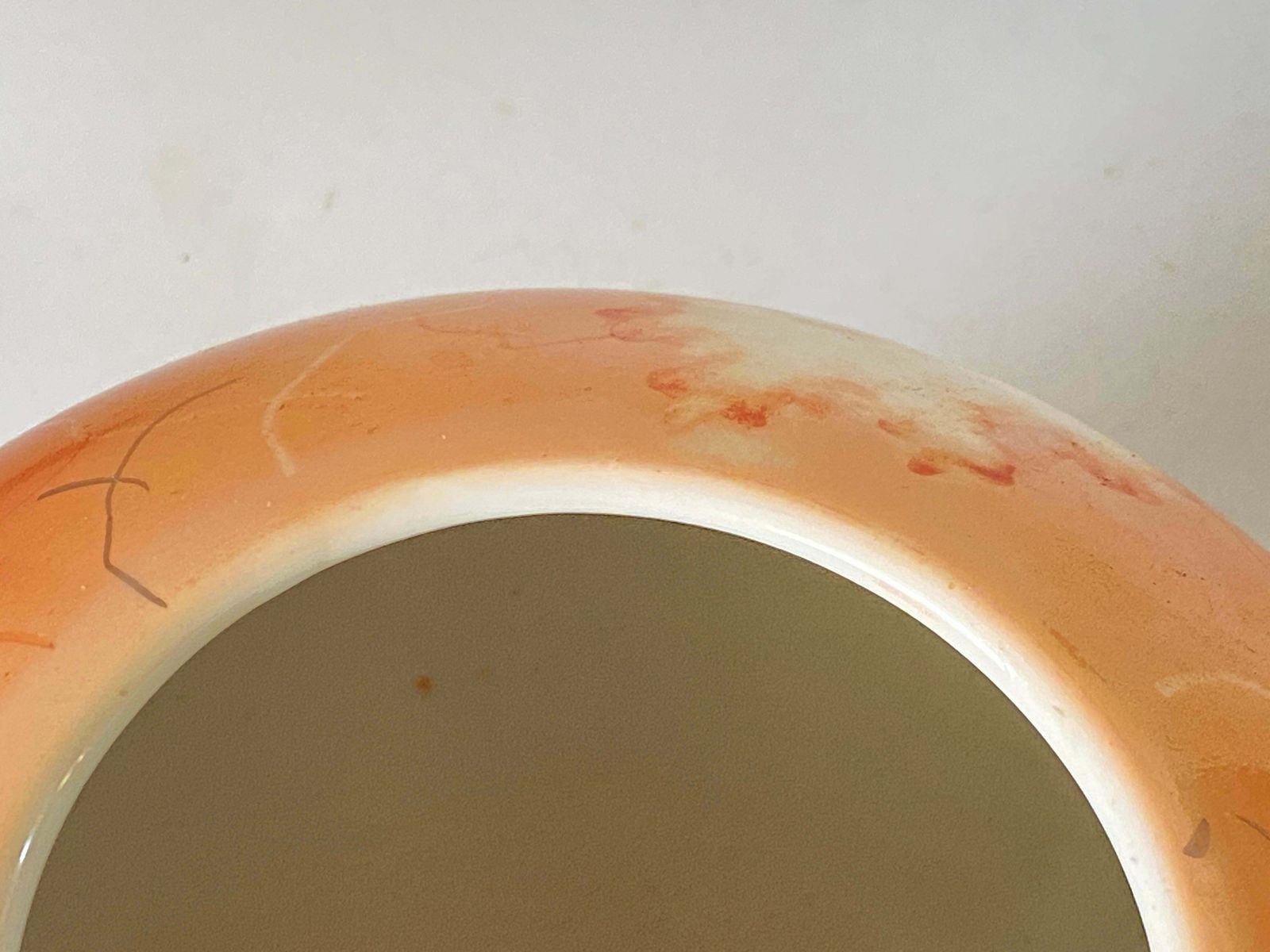 Round Porcelain Vase Portugal 1970 Pink Colour photo 486.0