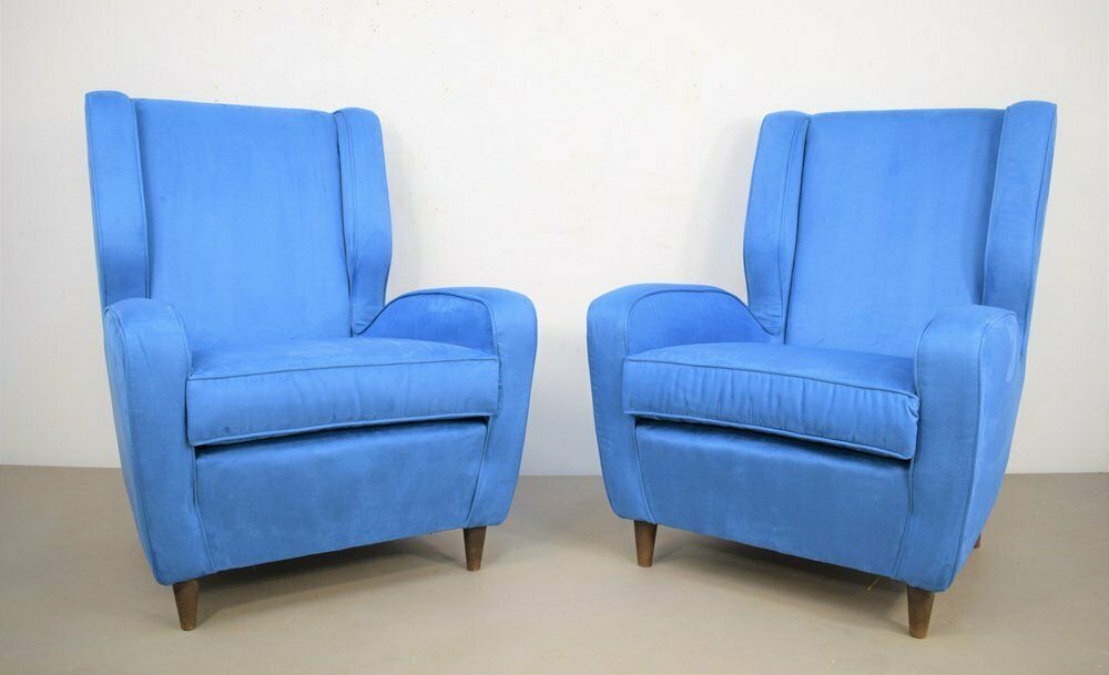 Armchairs In The Style Of Melchiorre Bega, Italy, 1950s, Set Of 2 photo for sale