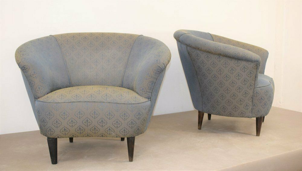 Armchairs In Style Of Ico Parisi, Italy, 1950s, Set Of 2