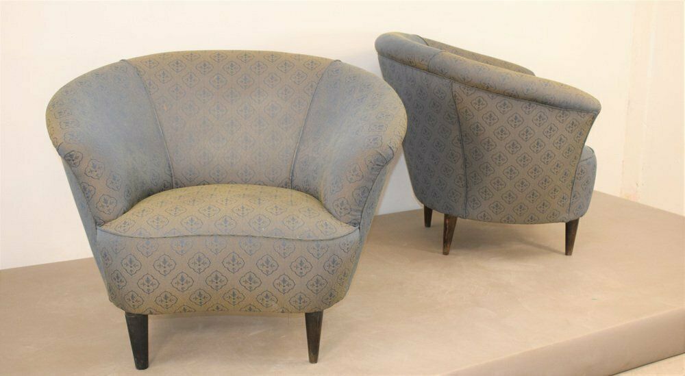 Armchairs In Style Of Ico Parisi, Italy, 1950s, Set Of 2 photo Furniture