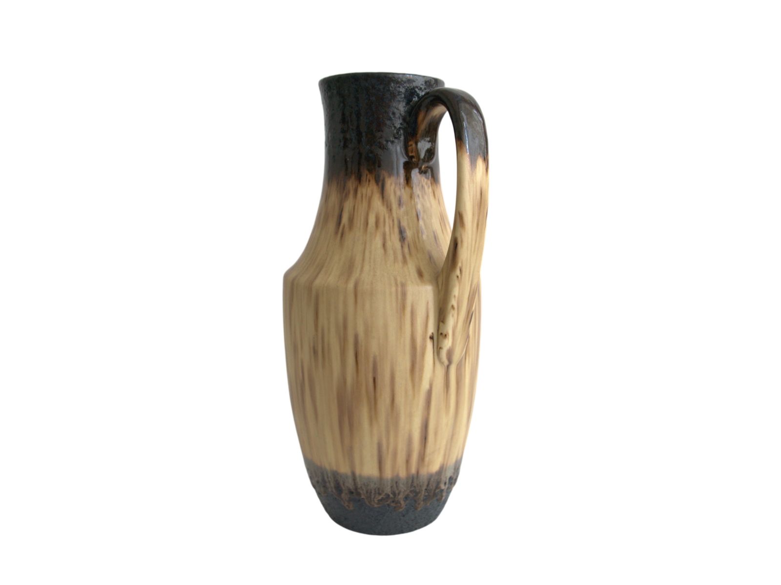 West German Jug Vase With Speckled Glaze And Black Fat Lava photo 65.0