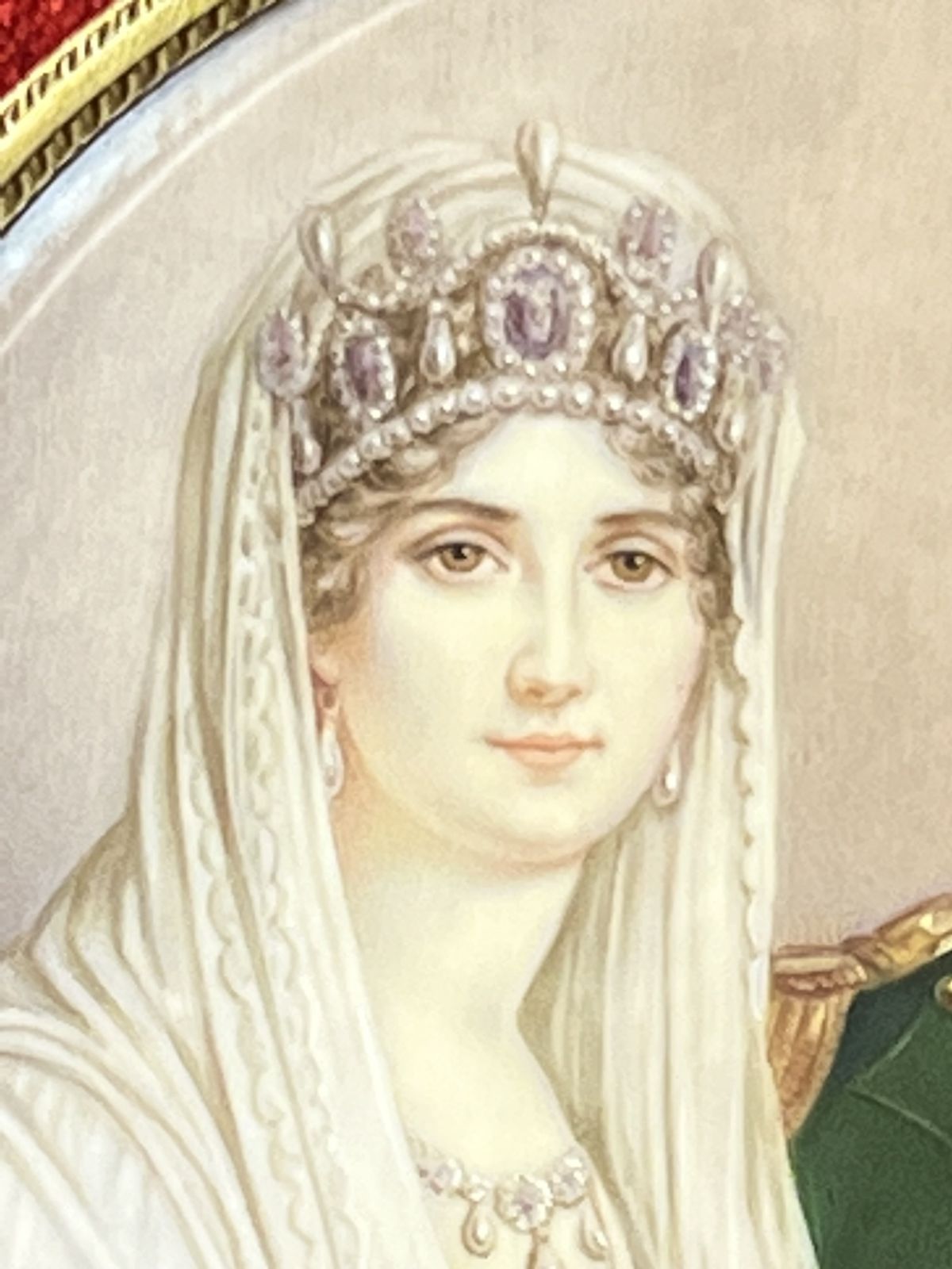 Exquisite Historic Work Of Art Circa 1860 Ivory Miniature Portrait Of Emperor Napoleon And Wife Josephine photo 1895.0