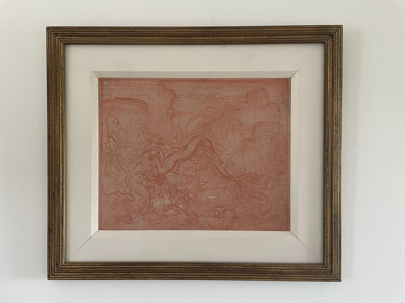 William Shackleton Symbolist Oil On Paper Of The Embrace Of The Mermaids photo Art