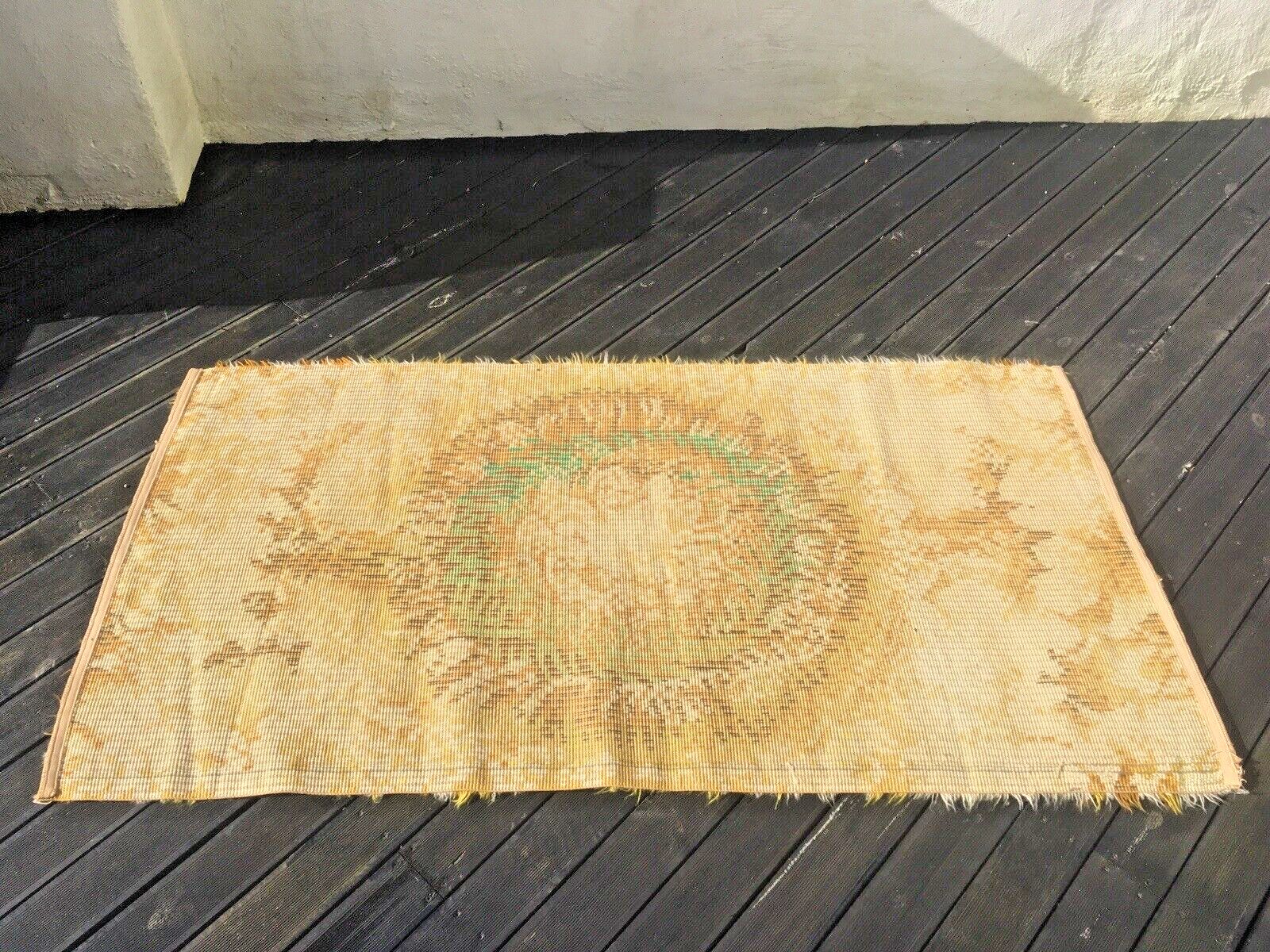 photo for sale Mid Century Scandi 60's Psychadelic Shag Wool Rug Wall Hanging Rya Vintage Retro