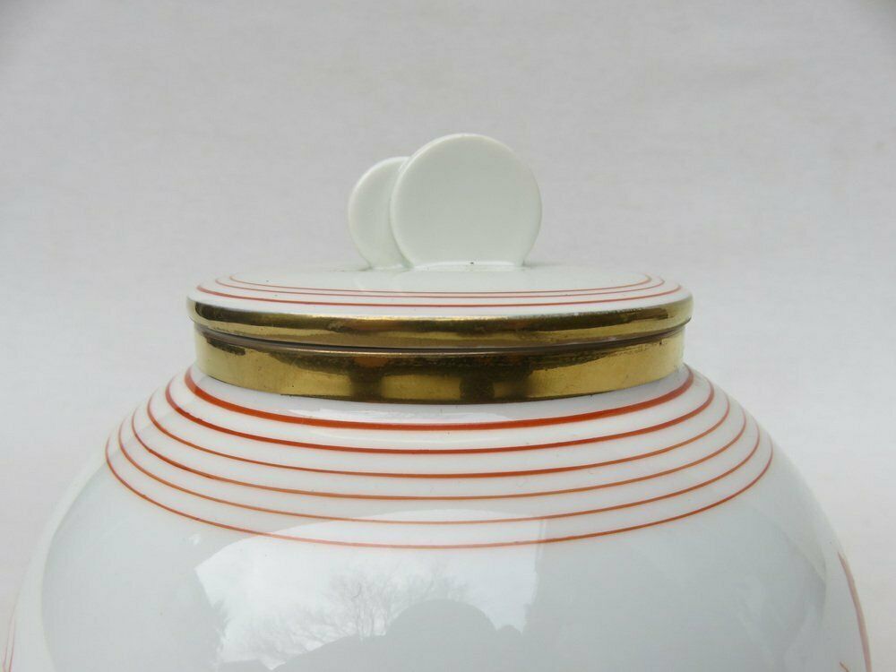 Art Deco Lidded Box With Japanese Decor By Fritz Von Stockmeyer For Porcelain Factory Arzberg, 1930s photo vinterior