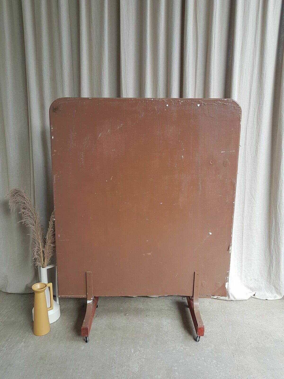 Vtg Mid Century Privacy Screen Room Divider Office Partition Changing Room R82 photo vintage