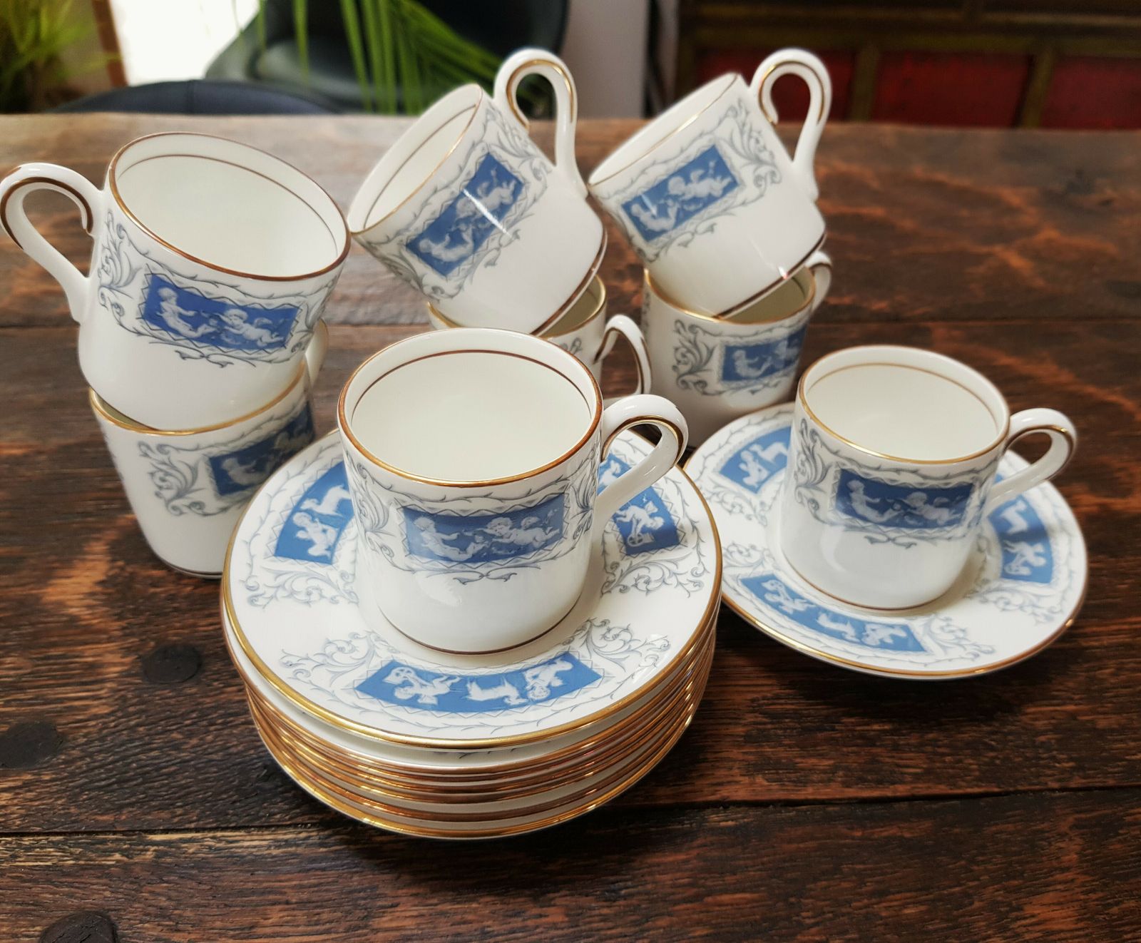 Set Of 8 X 1960's Espresso Cups & Saucers By Coalport photo furniture