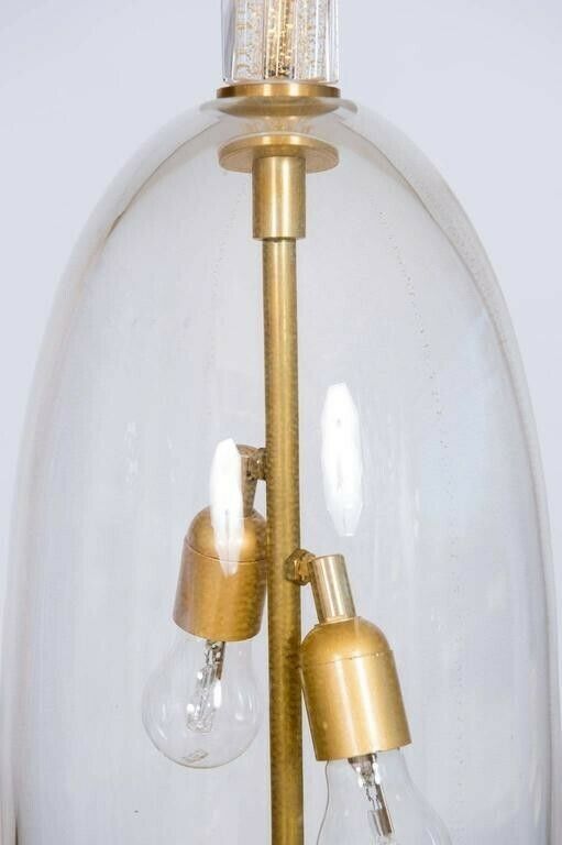 Italian Flush Mount In Blown Murano Glass Clear Color And 24k Gold, 21st photo 7093.0