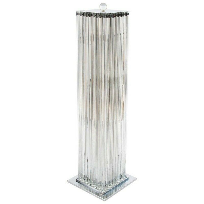 photo furniture Floor Lamp In Blown Murano Glass Clear Color Triedros 1990s Italy