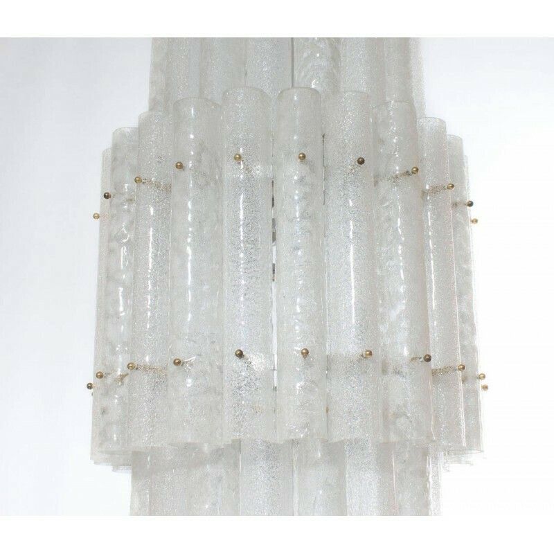 Imposing Floor Lamp In Blown Murano Glass Blotchy Colored In A Grit Glass Italy photo 14186.0