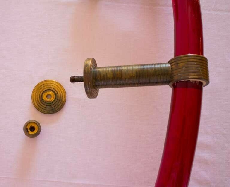 Door Handle In Blown Murano Glass Red Color 1950s Italy photo 2631.0