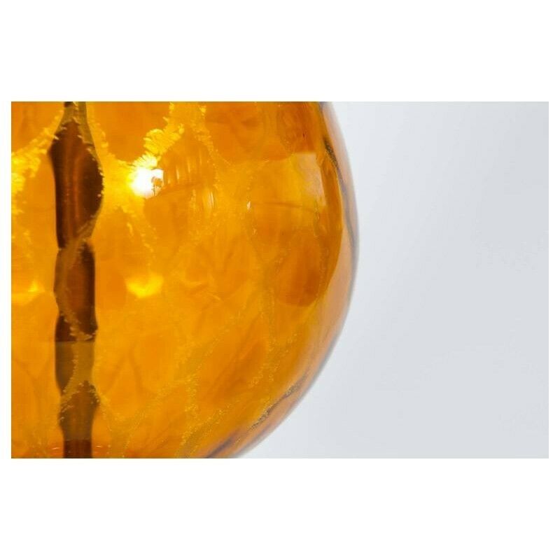 Italian Venetian, Pair Table Lamps, Blown Murano Glass, Amber & Dark, 1970s photo buy