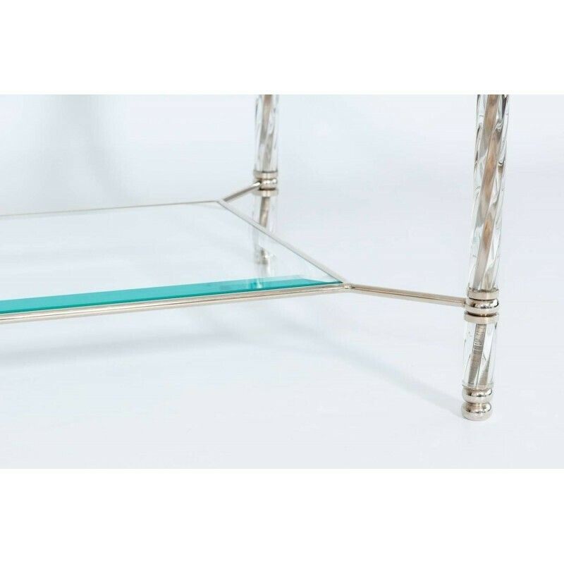 Table In Blown Murano Glass, Transparent, Barovier, 1980s photo 12382.0