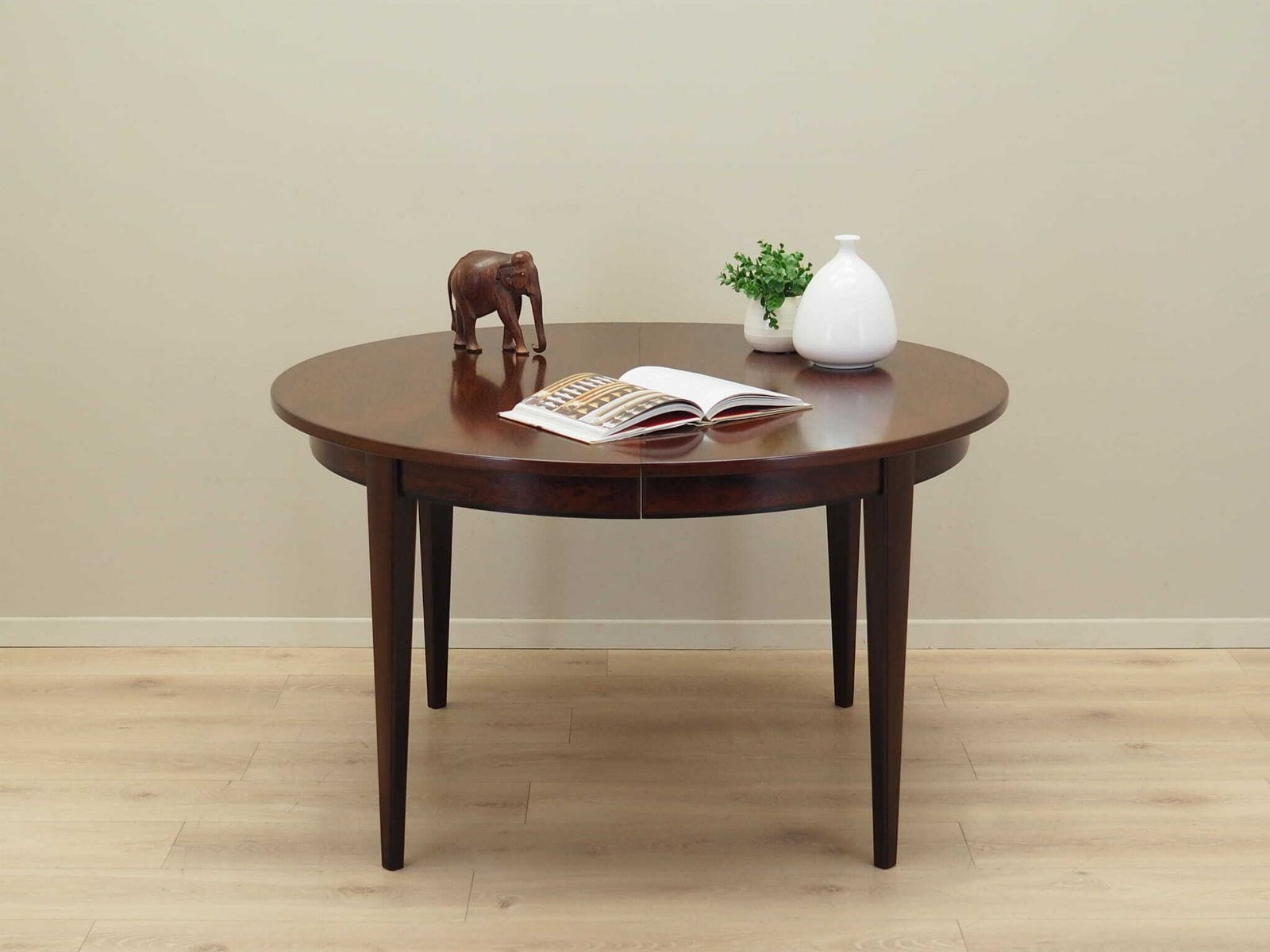 Round Vintage Table, Danish Design, 1970s, Manufacturer: Omann Jun photo for sale