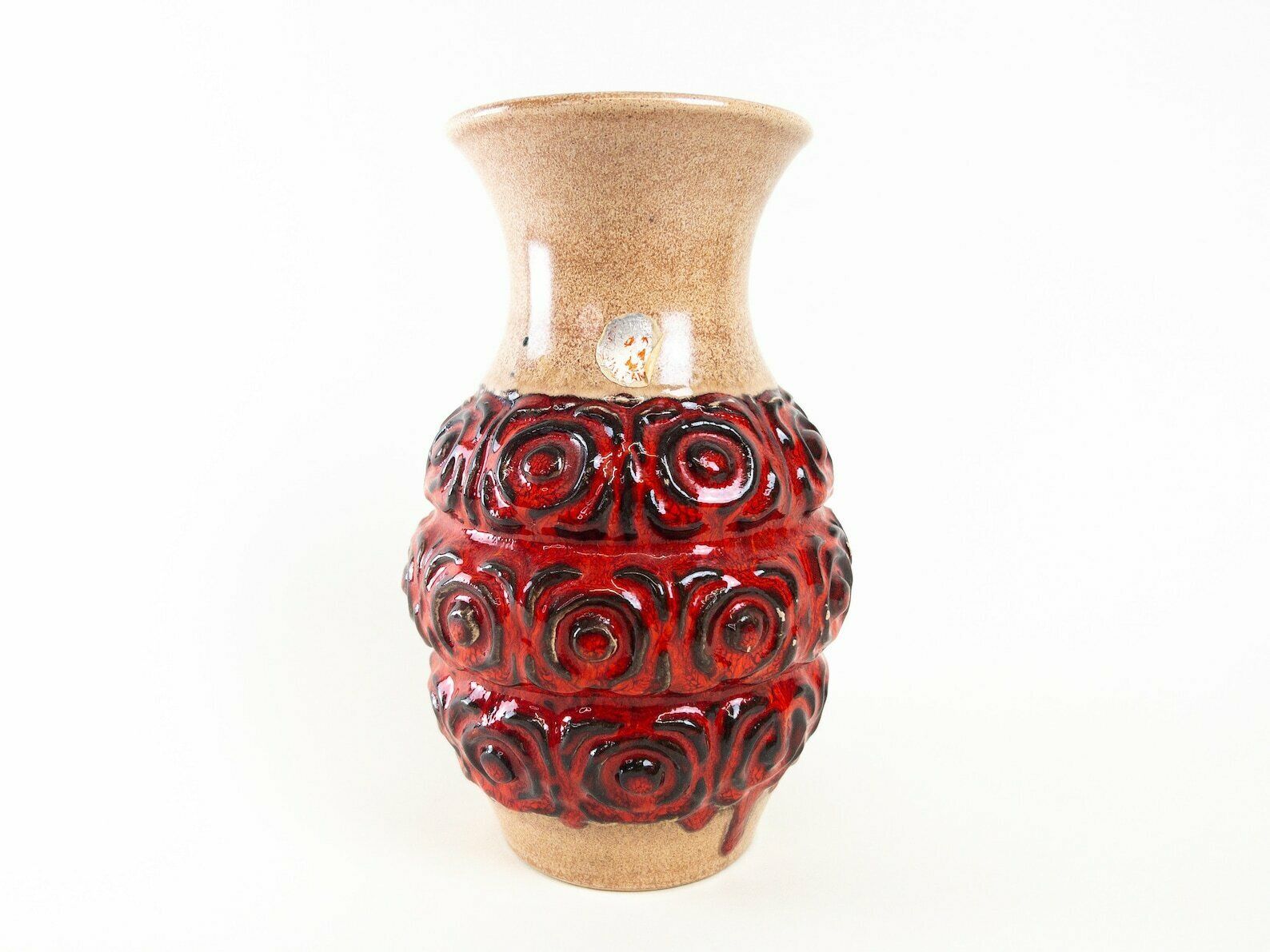 West German Pottery  ü Keramik Uebelacker Ceramic Vase Form 1475/21 Made In Germany