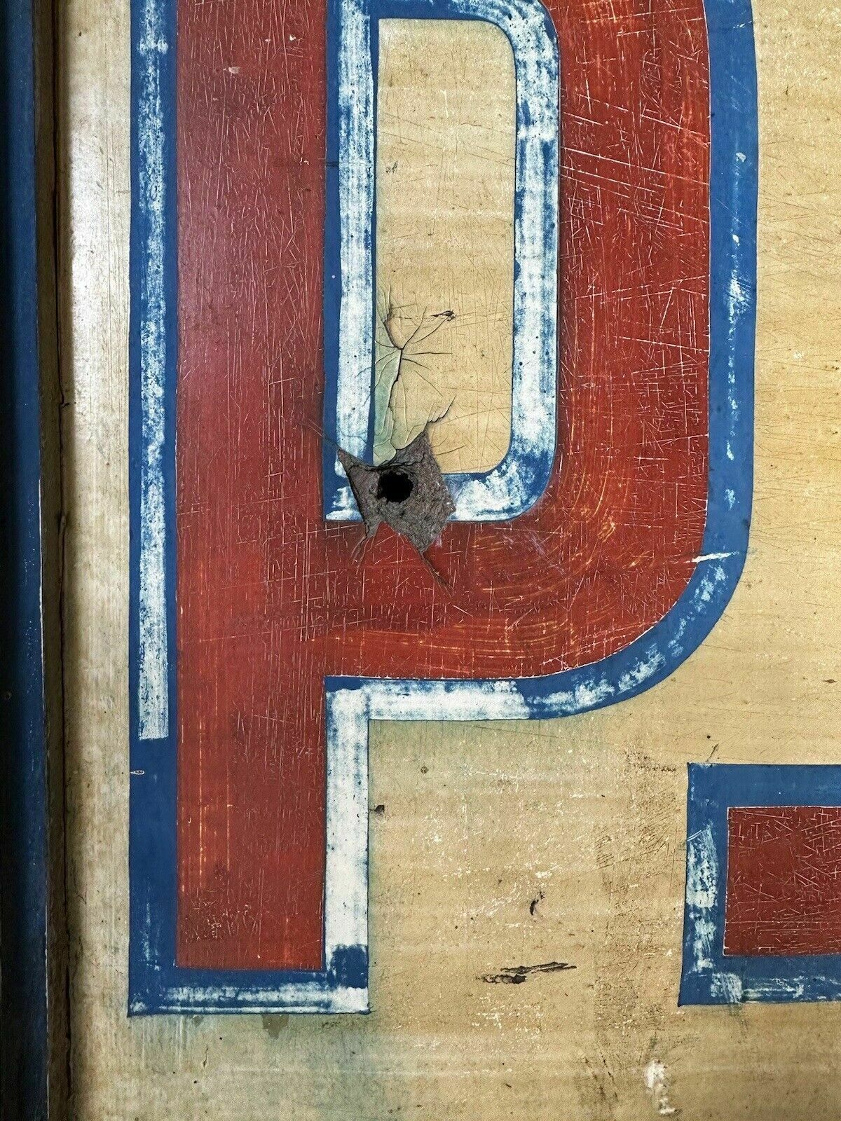 photo for sale Vintage French Handpainted Sign