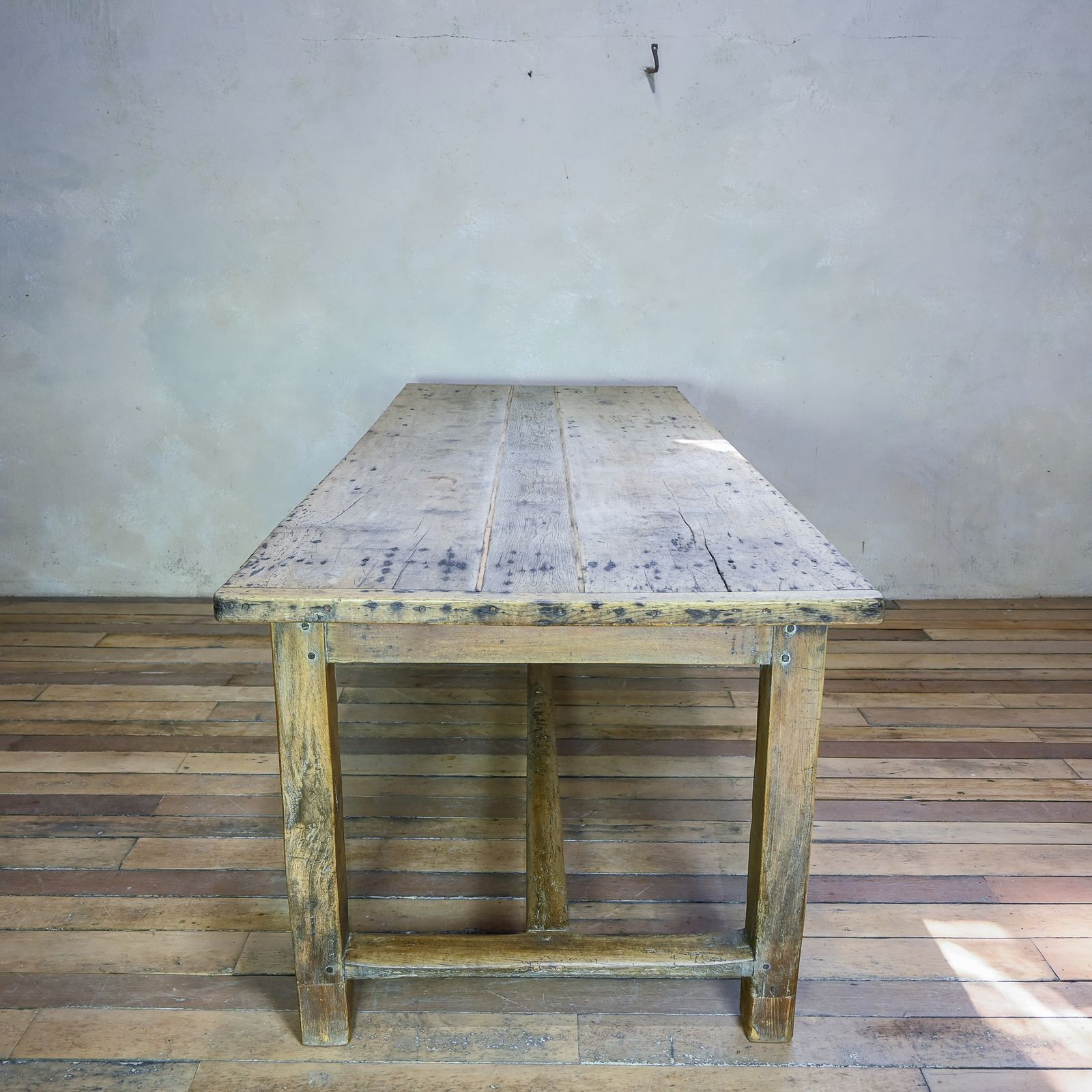 Furniture 19th Century French Sycamore & Oak French Refectory Farmhouse Table photo