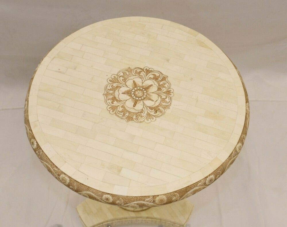 Pair Chinese Side Tables   Occasional Bone Carved Furniture photo 1650.0