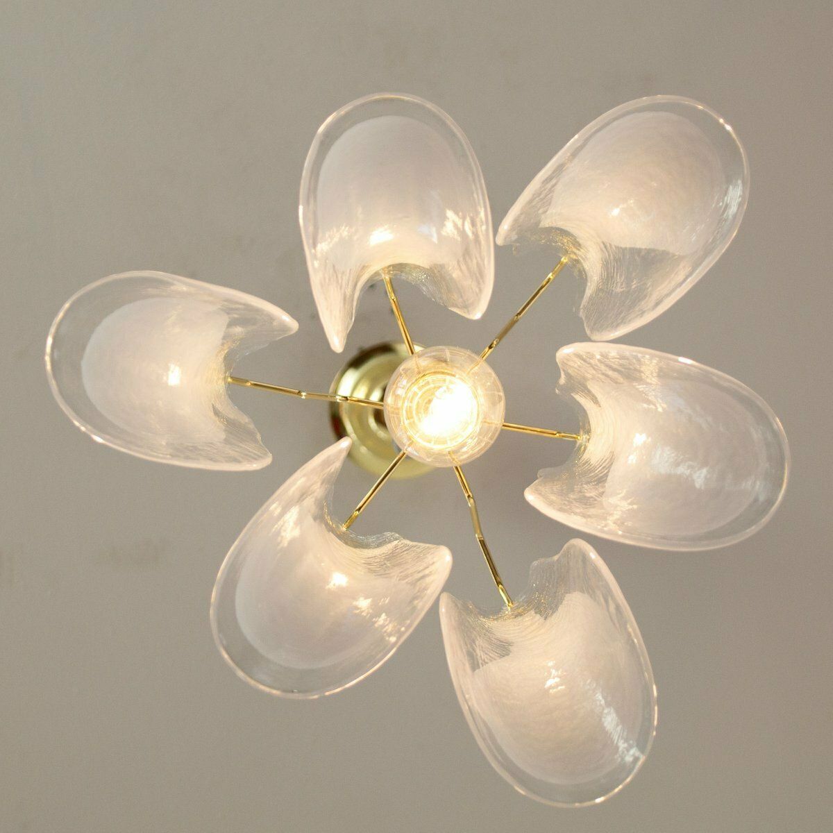 621.0 Pendant Lamp In Murano Crystal And White Glass, Italy, 90s photo