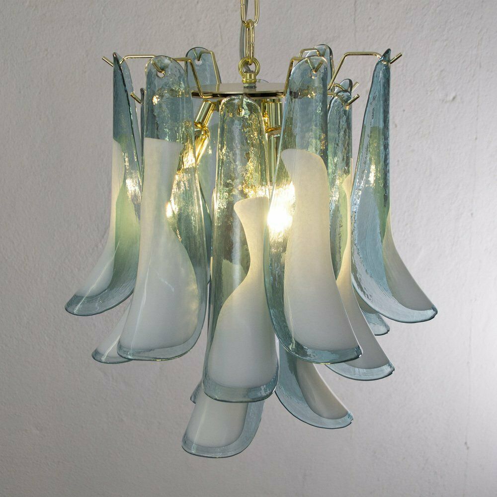Italian Murano Glass Petal Chandelier, 1990s photo Lighting