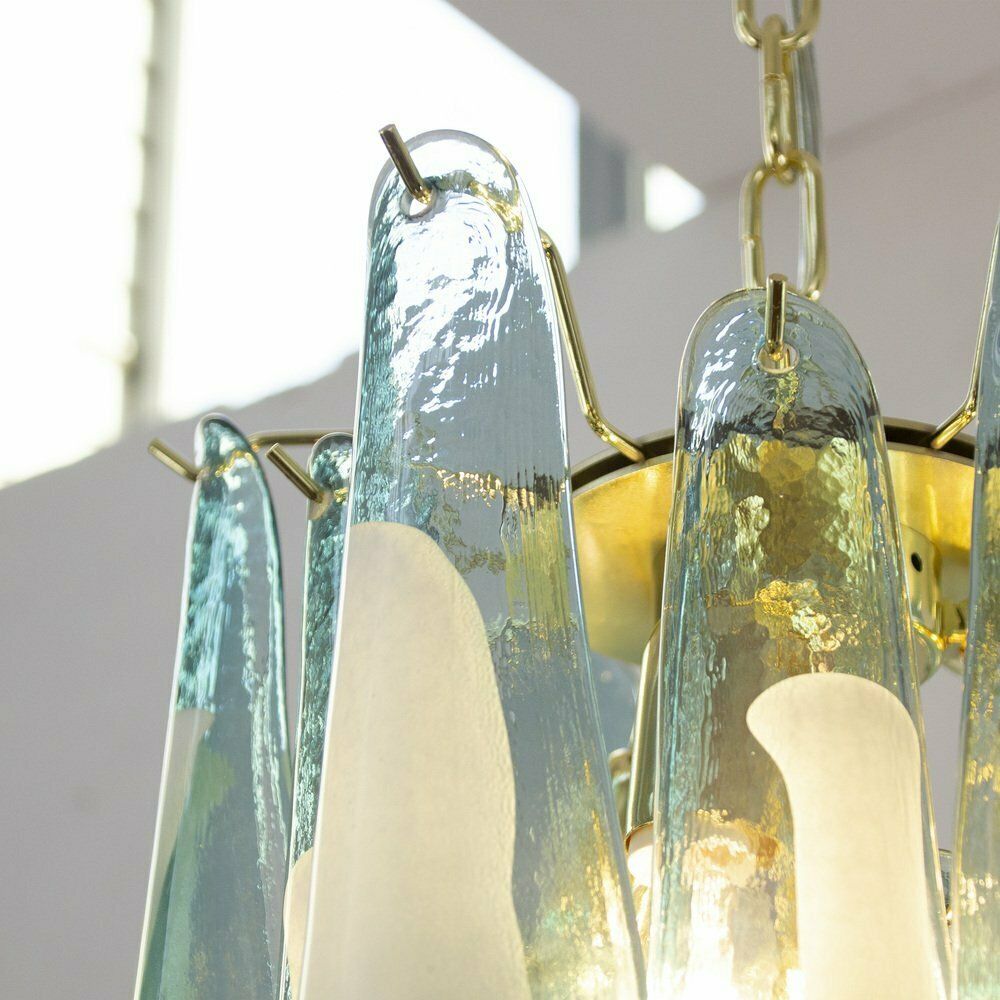 photo furniture Italian Murano Glass Petal Chandelier, 1990s