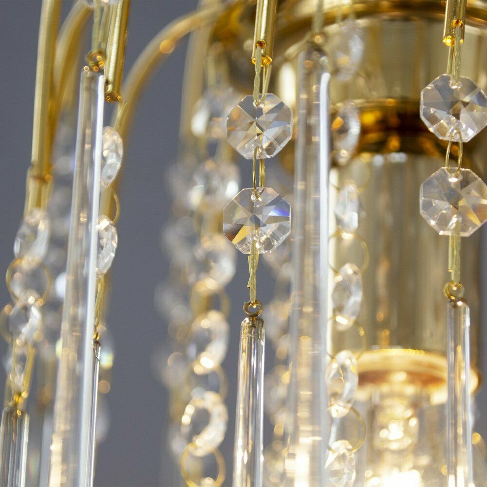Vintage Rain Chandelier With Murano Glass Drops, Early 21st Century photo vintage