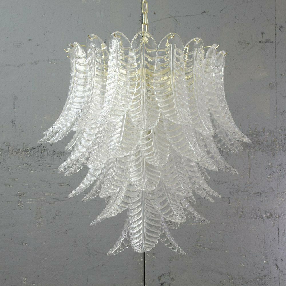 Suspension Chandelier  Made In Italy In Murano Glass Crystal Color, 1990s photo for sale