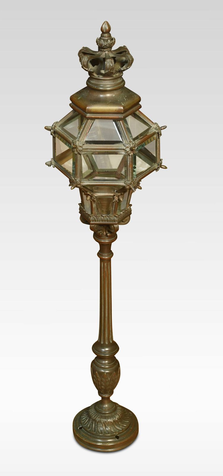 Pair Of Bronze Newel Post Lamps photo 3540.0