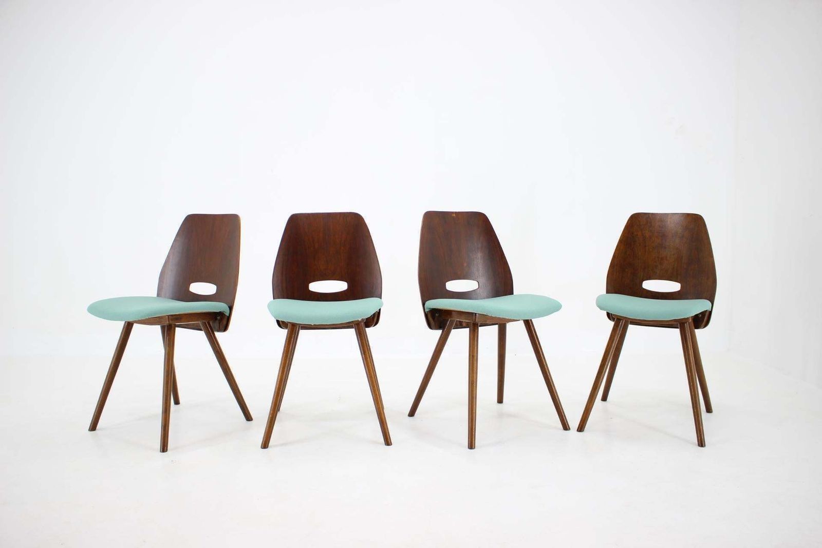 1960s Set Of Four Frantisek Jirak Dining Chairs , Czechoslovakia photo furniture