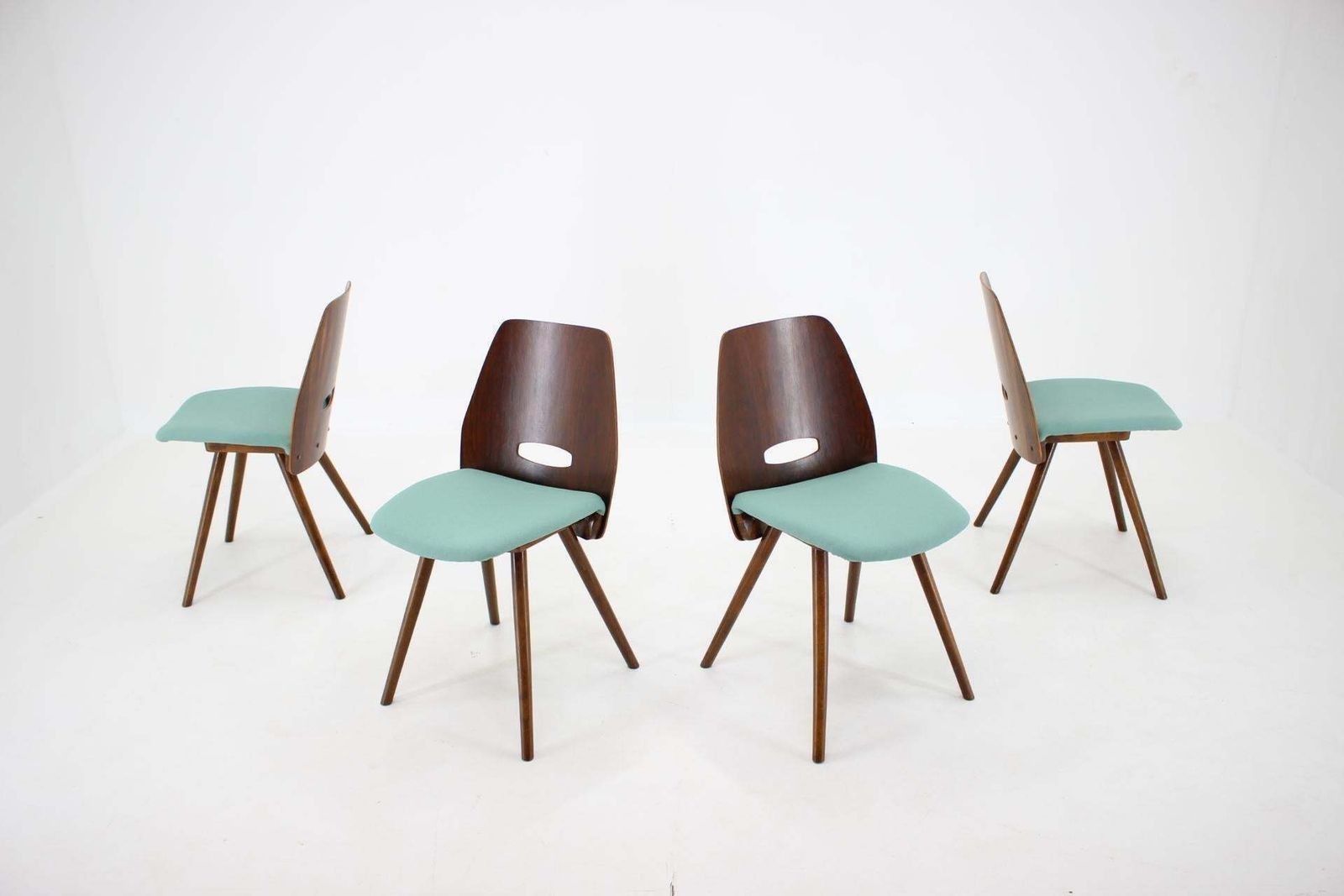 1960s Set Of Four Frantisek Jirak Dining Chairs , Czechoslovakia photo Furniture