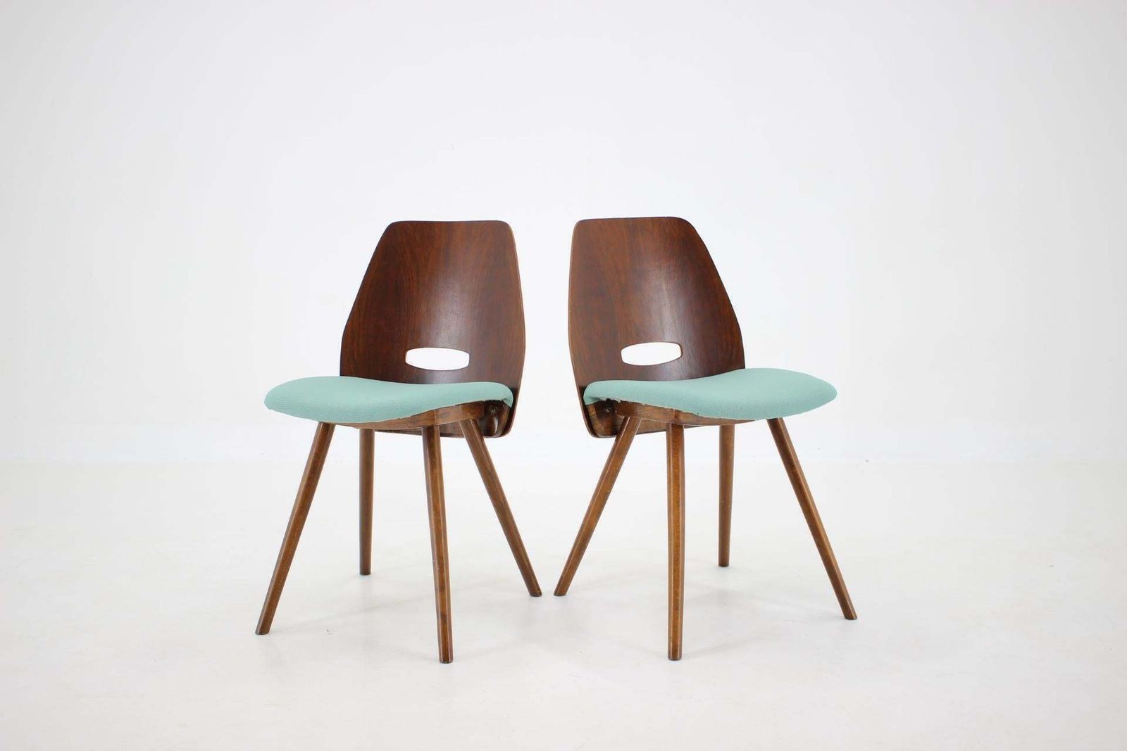 1960s Set Of Four Frantisek Jirak Dining Chairs , Czechoslovakia photo vintage