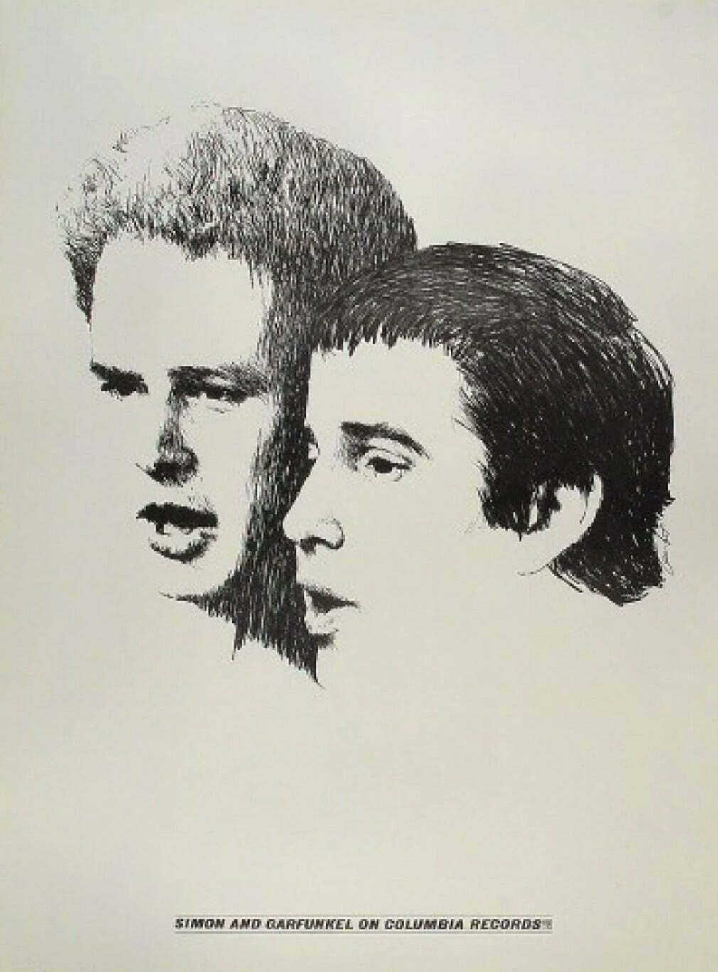 Simon & Garfunkel   On Columbia Records Original Vintage Poster