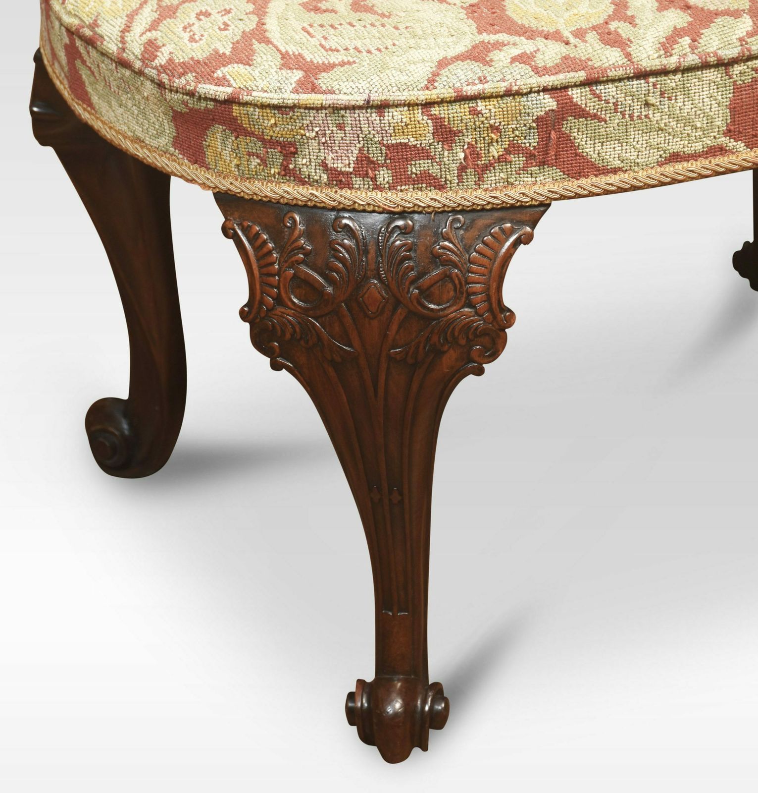 George II Style Tapestry Upholstered Stool photo for sale