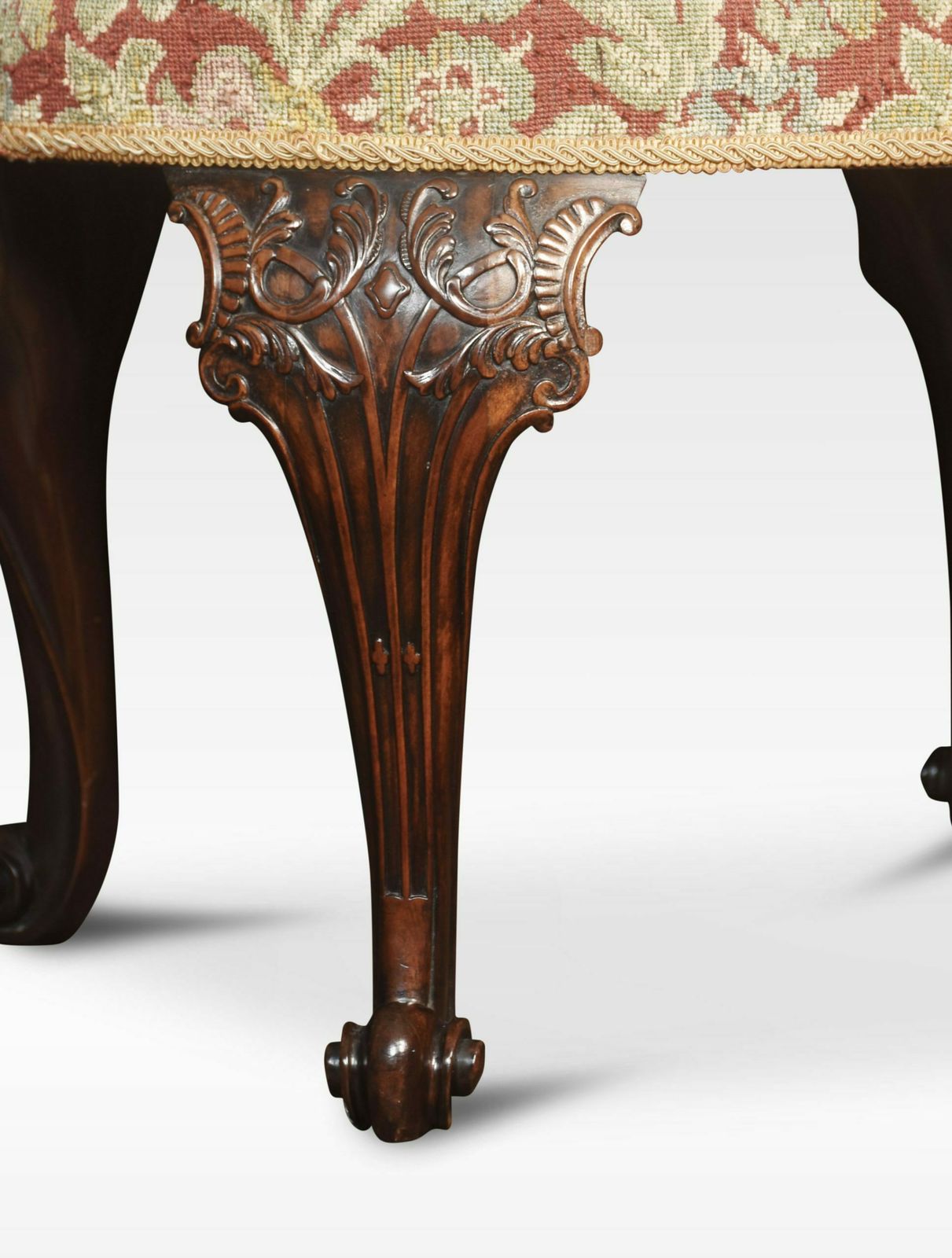 George II Style Tapestry Upholstered Stool photo Furniture
