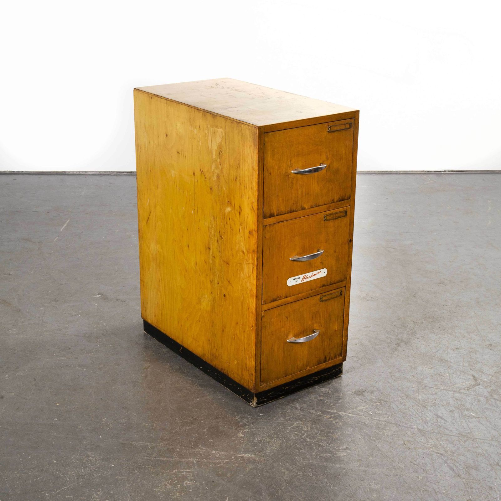 1960s Three Drawer Chest Of Drawers Haberdashery Pattern Cabinet   Patterns By Blackmore photo vinterior