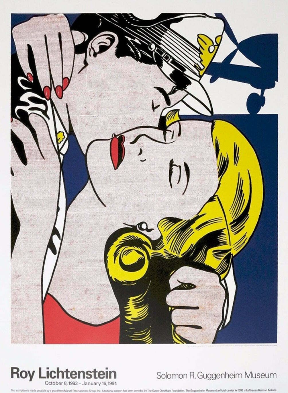 Roy Lichtenstein   The Kiss   Guggenheim Museum Original Vintage Poster