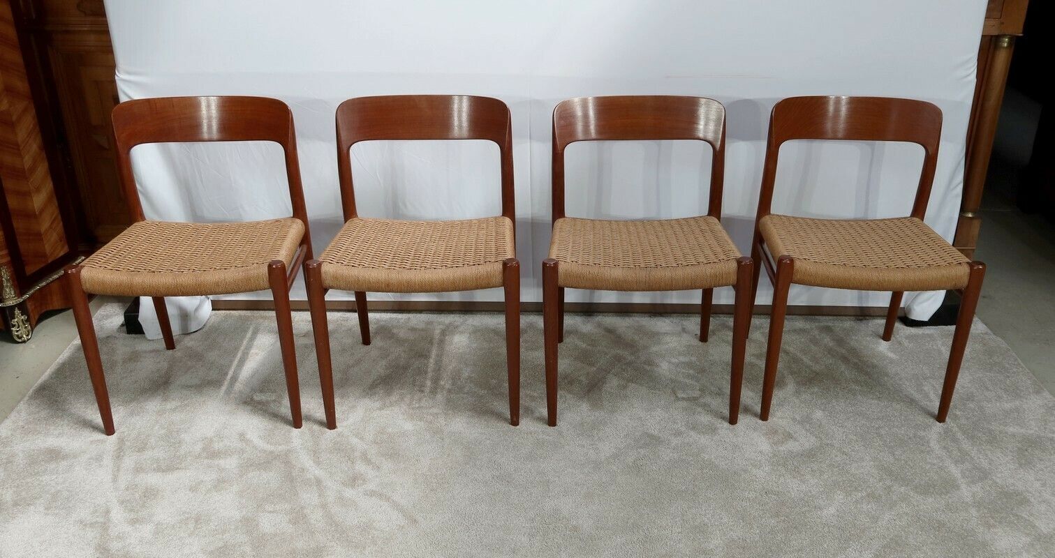 4 Model “75” Chairs By Niels Otto Moller, Denmark – 1960 photo furniture