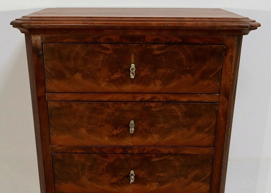 Narrow Semainier In Mahogany   Late 19th Century photo vinterior