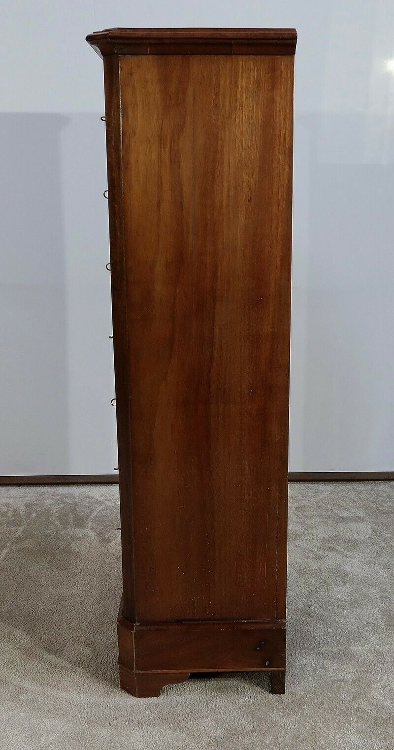 Furniture Narrow Semainier In Mahogany   Late 19th Century photo