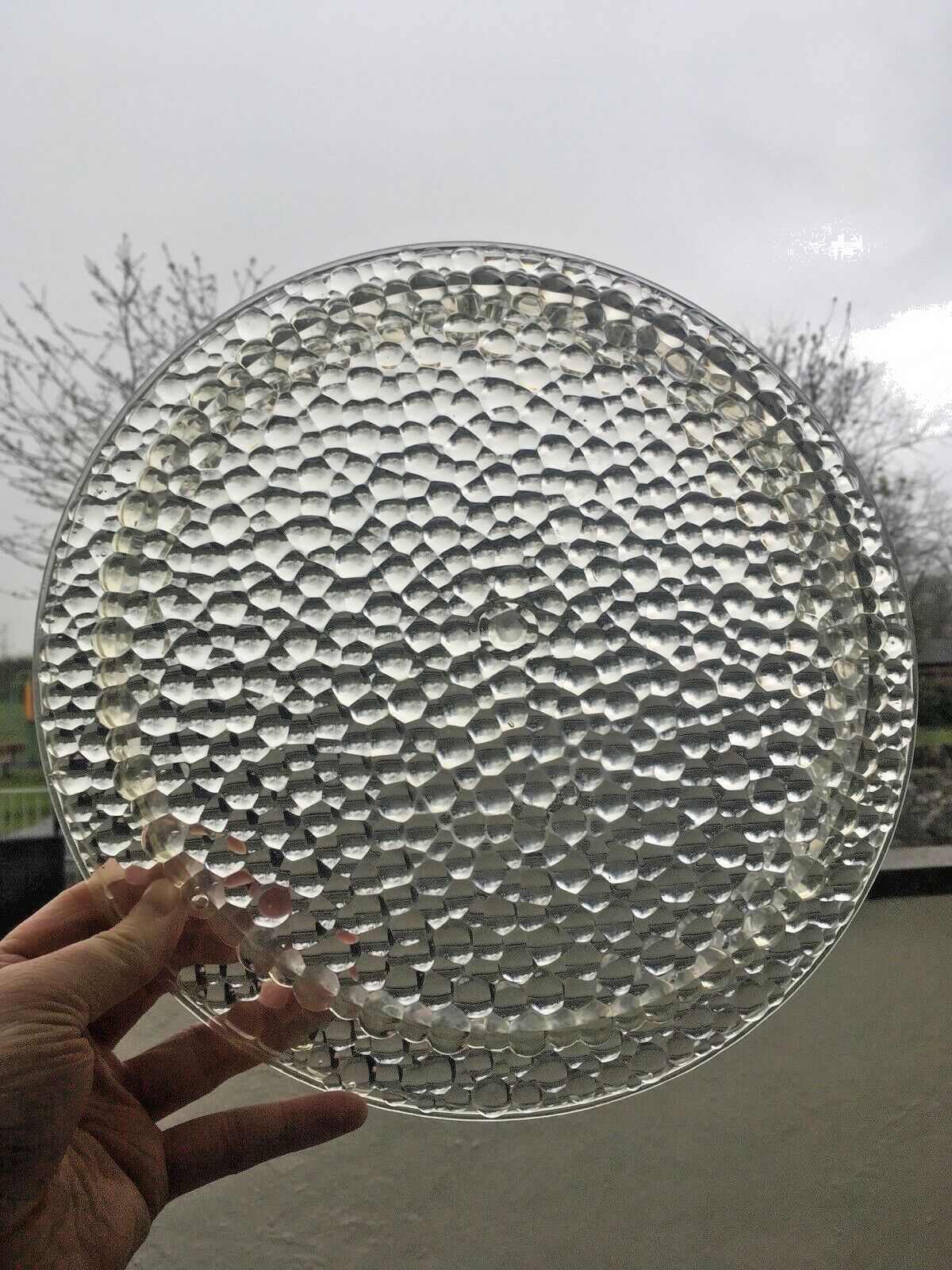 Lighting Mid Century 60's Tassel Fabric Knobbly Plastic Scandi Ceiling Light Lamp Shade photo