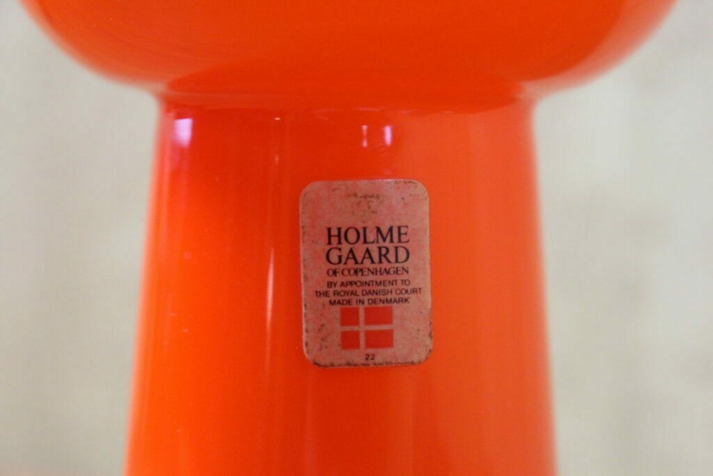 Holmegaard Palet Range Set Of 3 Mushroom Shaped Sifters By Michael Bang Orange photo furniture