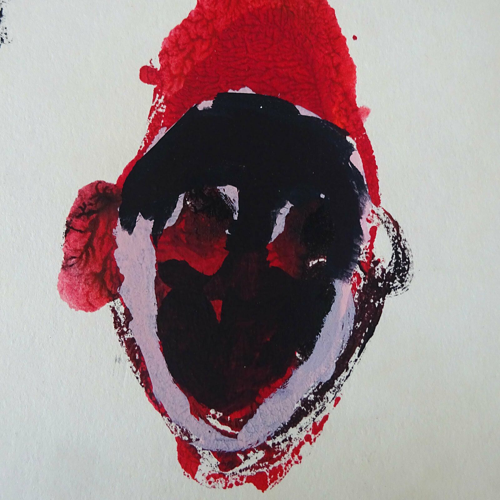 Harm Van Ee, “Masks”, 1988, Original Signed Art Brut Painting photo vinterior