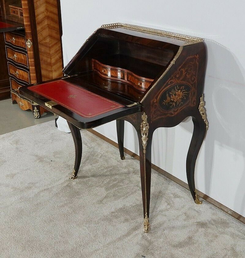 Desk In Precious Wood, Napoleon III Period, 19th Century photo furniture