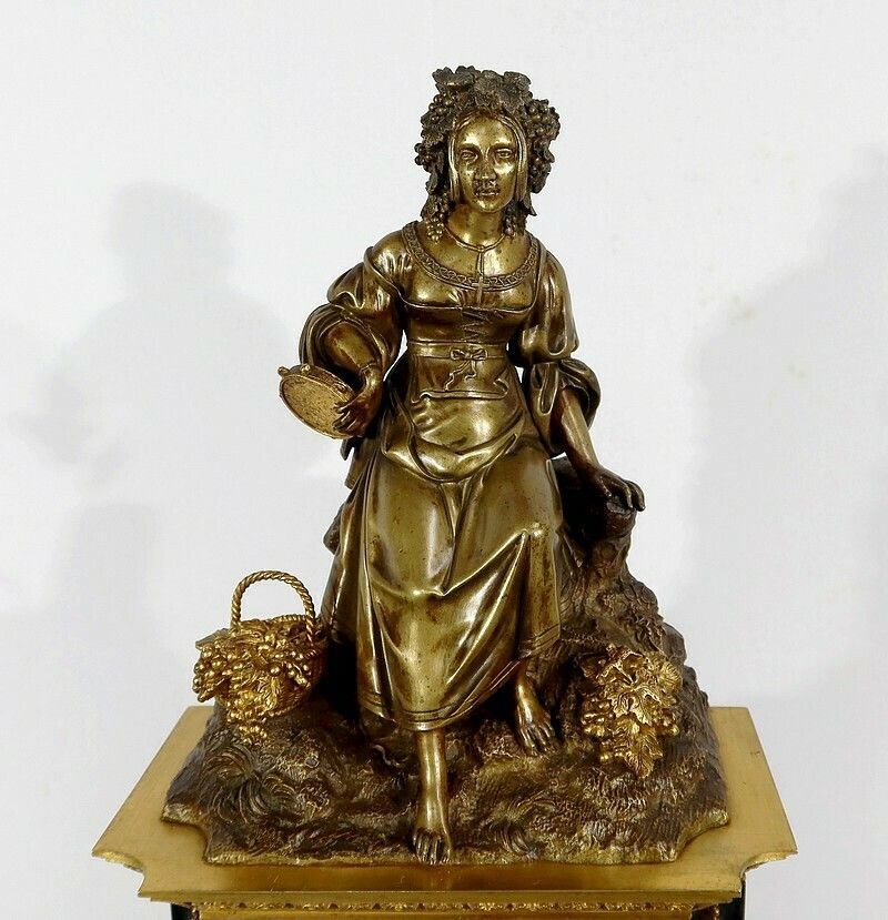 Marble And Bronze Pendulum, Louis XVI Style, Restoration Period – Early 19th Century photo Home Decor